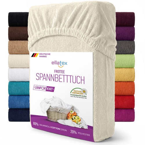 Frottee spannbettlaken - frottee,