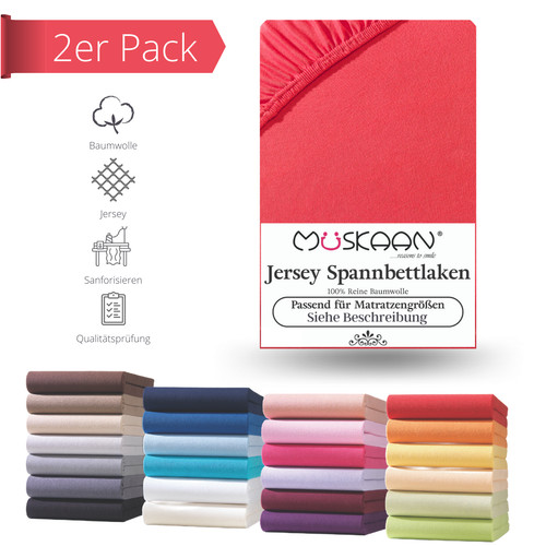2er pack jersey spannbettlaken - pack,